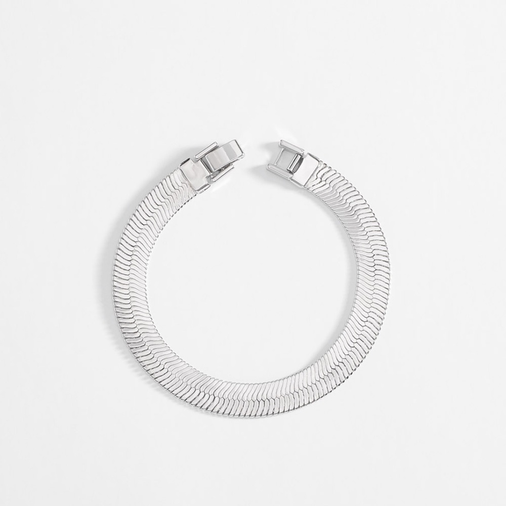 White bronze plated bracelet